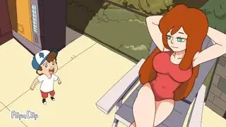 Redrawing Gravity Falls lifeguard scene