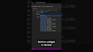 Button widget in tkinter python #shorts #python #pythonprogramming