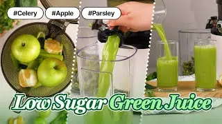 #1 Low Sugar Green Mix Juice Recipe🥬🌿🍏 I Kuvings Hands-Free Slow Juicer AUTO10