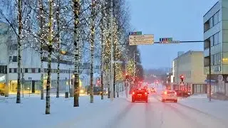 Christmas 2016 Driving in Finland: IISALMI - Northern Savo Region