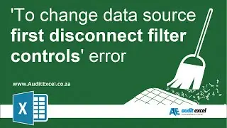 To change data source disconnect filter controls in Pivot Tables