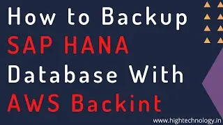 How to Backup Your SAP HANA Database with AWS Backint