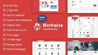 Workwise - The Freelancer And Social Networking PSD Template | Themeforest Website Templates and