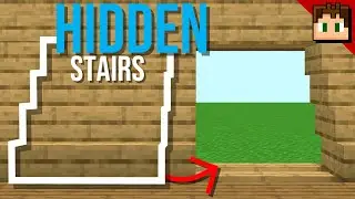 The EASY HIDDEN STAIRCASE DOOR! [Minecraft Bedrock 1.21] Tutorial