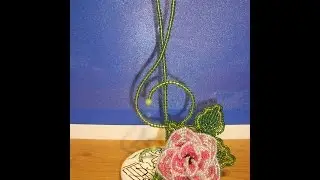 Скрипичный ключ из бисера. // «Музыкальная» композиция. Часть 1/2. // Treble clef from beads.