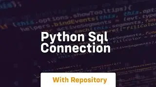 python sql connection