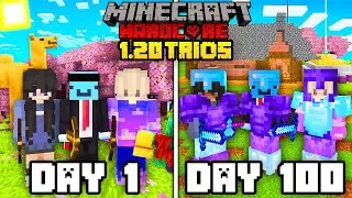 We Survived 100 Days in 1.20 Minecraft Hardcore...