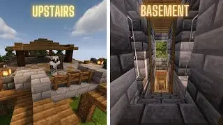 Minecraft Build: Cozy Second-Floor Roof & Starter Lava Farm Basement | No Commentary