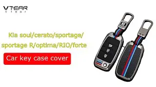 Vtear Key Case Cover Aluminum  For Kia soul/cerato/sportage/sportage R/optima/RIO/forte Accessories