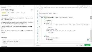 Shortest Bridge - Leetcode 934 - DFS - BFS - Python