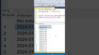 SQL Tip | Quickest Way to Generate a Date Series #sqltip