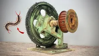 Antique Rusty 'Dynamo Generator Pulley Gear' Restoration | 150 Years Old