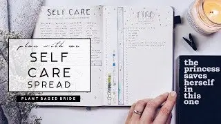 PLAN WITH ME: BULLET JOURNAL SELF CARE SPREAD for #MentalHealthAwarenessMonth // PLANT BASED BRIDE