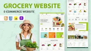 Create a Grocery Website | HTML, CSS & JavaScript Tutorial for Beginners