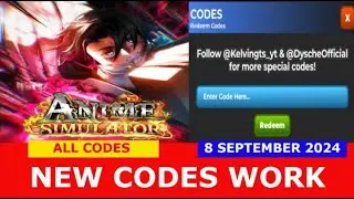 *NEW CODES* [📛BATTLEPASS] Anime Simulator ROBLOX | ALL CODES | SEPTEMBER 8, 2024