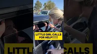 Little girl calls for help from car in Target parking lot. 