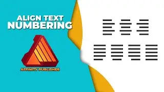 How to align text after numbering in affinity Publisher