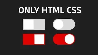 How to make Toggle Switch Button Only HTML CSS