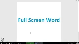 Full Screen Word Document