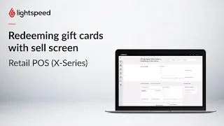 Redeeming gift cards with sell screen