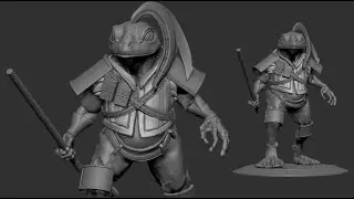 Sculpting ZBrush Frog Witcher Armor