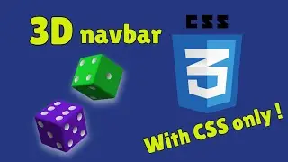 create a 3D flipping NAVIGATION bar only with HTML&CSS