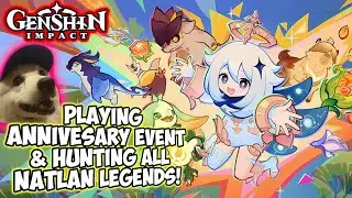 Playing Genshin Impact's 4th Anniversary Recap Event! (& Local Legend Natlan Hunting)