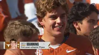 Arch Manning throws his FIRST TD pass of his career, Texas fans ERUPT 😤 | ESPN College Football