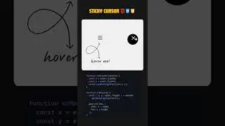 Sticky Cursor using HTML, CSS &  JS   #sticky #cursor #projects #html #css #tutorial #viralreels #tr