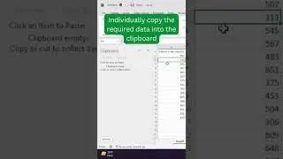 Copy multiple items at the same time using Excel clipboard 