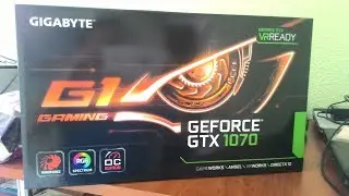 GIGABYTE GeForce GTX 1070 G1 Gaming (GV-N1070G1 GAMING-8GD) за 640$ распаковка  unboxing