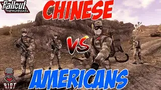 American Army Vs Chinese Army | Fallout NPC Battles