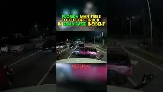 Florida man tries to cut off truck in the middle of the highway #driving #ytshorts #youtubeshorts