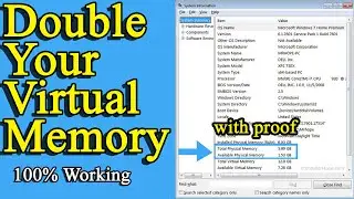 how to double your virtual memory  !! optimize system performance 2020