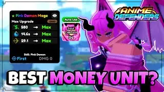 NEW BEST MONEY FARM UNIT? PINK DEMON MAGE SHOWCASE! | Anime Defenders