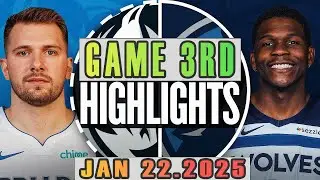 Dallas Mavericks VS Minnesota Timberwolves Game 3rd Highlights Jan 22,2025 NBA Season 2024-25