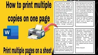 how to print multiple copies on one page