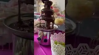 Chocolate fountain 😍#chocolate #fountain#dessertgoals #dessertoftheday #fypシ゚viral