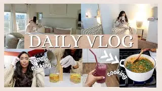 DAY IN THE LIFE | MAKING CANDLES AND COOKING HEALTHY RECIPES // LoveLexyNicole