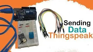 How to send sensor dat to thingspeak server using ESP and Arduino.