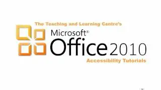 Microsoft Office 2010 Accessibility Tutorial: General Tips - Accessibility Checker and Alt Text