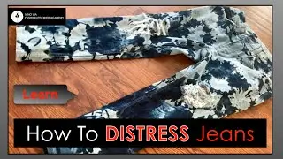 How To Tie-Dye Denim Pants ~ How To Distress Denim Pants ~ Distressed Jeans.