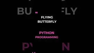 Watch a butterfly fly across your screen with Python animation #shorts #python #pythonanimation