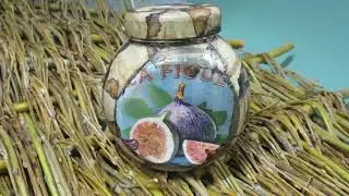 Декор банки чая чайными пакетиками!