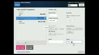 CentOS 7 5 Installation with LVM Partitioning