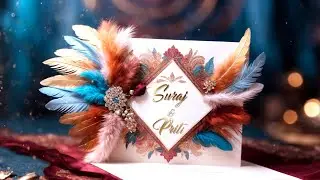 Beautiful 3D Feather Wedding Invitation Card - Download After Effects Template/Project