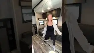 This RV has TWO living rooms! 😱#rvtour #rvlife #rvliving #rvlifestyle #rvfulltime #fifthwheel