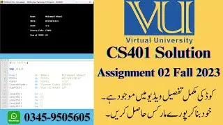 CS401 Assignment 2 Fall 2023 | CS401 Assignment 2 Solution | CS401 assignment 2 100% correct solutio