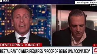 “Prove that your unvaccinated” Chris Cuomo destroyed by restaurant owner