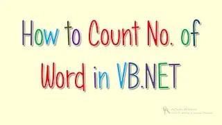 How to Count no. of Words in vb.net